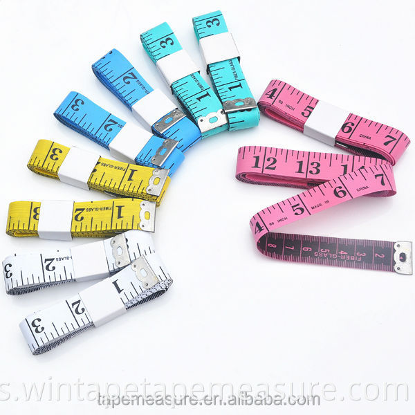 Medidor de textiles suaves de vinilo de 60 pulgadas / 150 cm que mide artículos de regalo de marca de ropa funcional de China con el logotipo o los nombres de la empresa